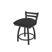 HOLLAND BAR STOOL CO 18" Low Back Swivel Vanity Stool, Pewter Finish, Graph Anchor Seat 41118PW014
